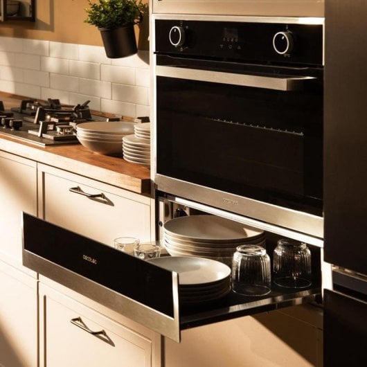 Calientaplatos Cecotec Bolero Hexa WD Edge 60 cm inox réglage mécanique antidérapant