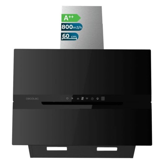 Campana extractora Cecotec Bolero Flux DT 608010 Glass Black Recyclage 60cm contrôle gestuel
