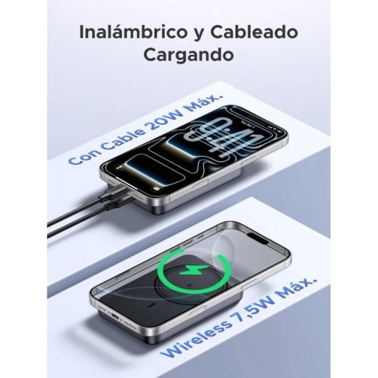 Power Bank UGREEN PB561 10000mAh Magnetico Wireless 20W USB C Nero