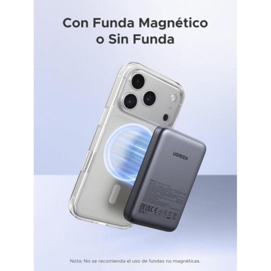 Power Bank UGREEN PB561 10000mAh Magnetico Wireless 20W USB C Nero