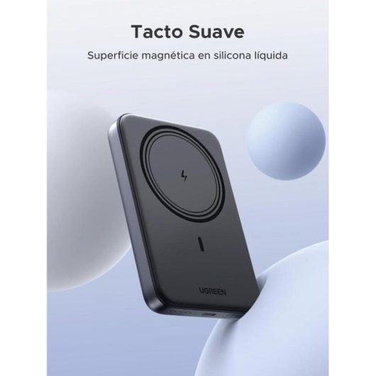 Power Bank Magnetico 10000mAh 20W Grigio – Batteria Portatile Con Ricarica Wireless 15W E USB-C, Ricarica 2 Dispositivi Contemporaneamente