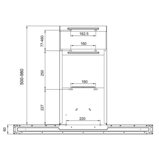 Campana extractora Fluxs TT 905500 Recirculación 90cm cristal blanco control táctil y gestual