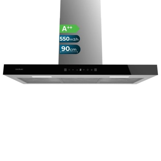 Campana extractora Cecotec Flux TT 905500 Recirculación 90cm control táctil y Hand Movement