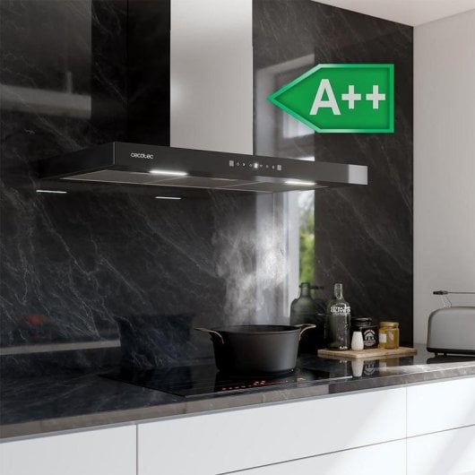 Campana extractora Cecotec Flux TT 905500 Recirculación 90cm control táctil y Hand Movement