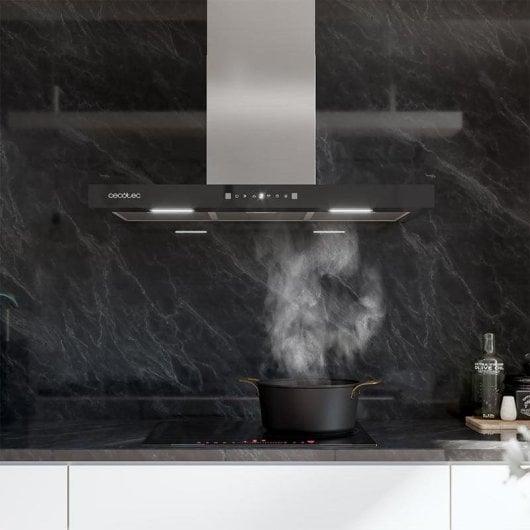 Campana extractora Cecotec Flux TT 905500 Recirculación 90cm control táctil y Hand Movement