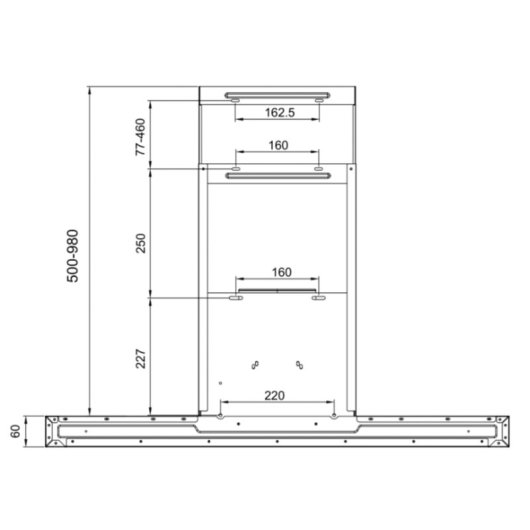 Campana extractora Cecotec Flux TT 605500 T 60cm cristal negro succión 550m3/h control gestual