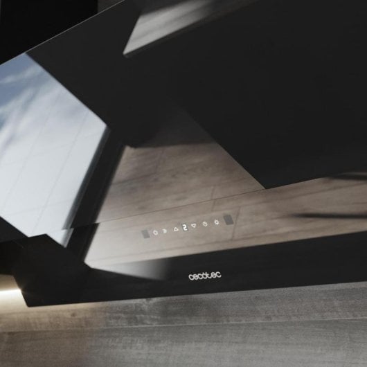 Campana extractora Cecotec Bolero Flux DT 908001 Glass Black Recirculación 90cm con control táctil y gestual