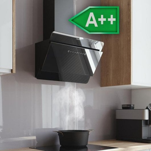 Campana extractora Cecotec Bolero Flux DT 608000 Glass Black Recirculación 60cm con control táctil y Hand Movement Contr