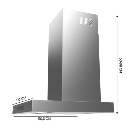 Campana extractora Cecotec Bolero Flux TT 608000 T de 60cm con display táctil y control gestual