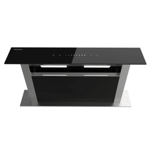 Campana extractora Cecotec Bolero Flux ET 608000 Glass Black Recirculación 60cm slider touch y luz LED