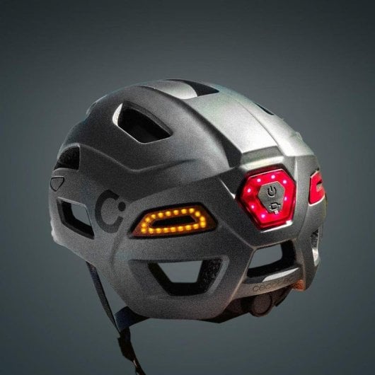 Casco BrainGuard Flash S-M con intermitentes y luz Bluetooth trasera