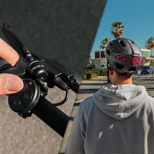 Casco BrainGuard Flash L-XL intermitentes luz frontal Bluetooth USB-C