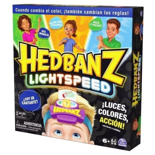 Juego de mesa Spin Master Hedbanz Lightspeed Luces y Sonidos 2-6 jugadores