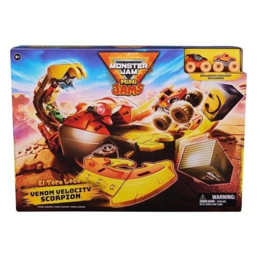 Set de juguete Spin Master Monster Jam El Toro Loco Venom Velocity Escorpión Mini Jams 1:87