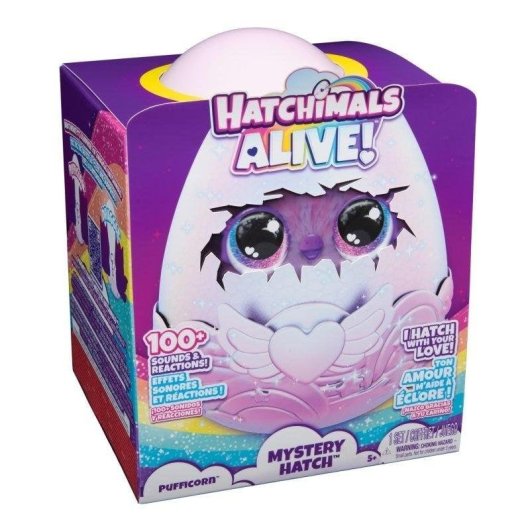 Juguete interactivo Spin Master Hatchimals Alive Mystery Hatch Pufficorn niebla y luces