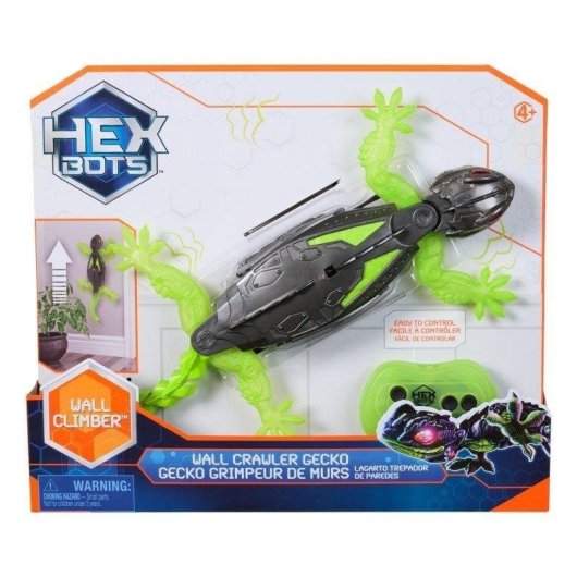 RC-Spielzeug Spin Master Hex Bots Wall Crawler Gecko LED Kletternder Akku
