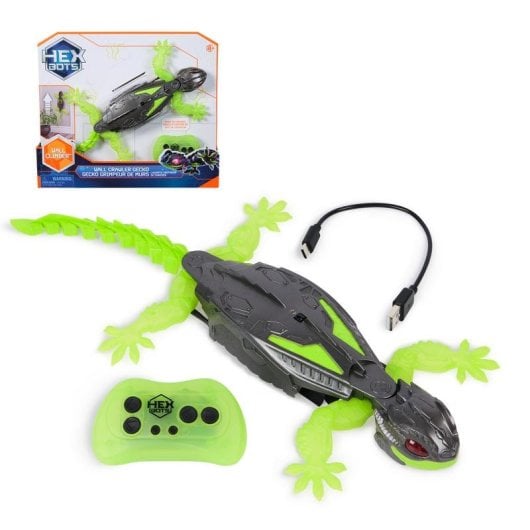 RC-Spielzeug Spin Master Hex Bots Wall Crawler Gecko LED Kletternder Akku