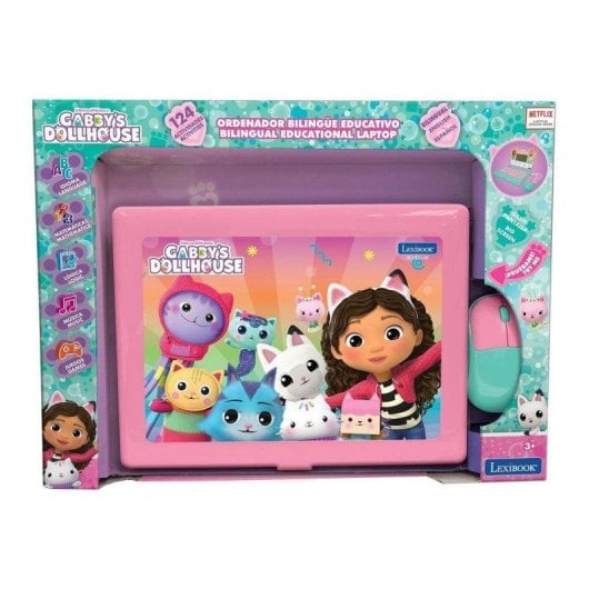 Ordenador educativo Lexibook La Casa De Muñecas De Gabby bilingüe 124 actividades
