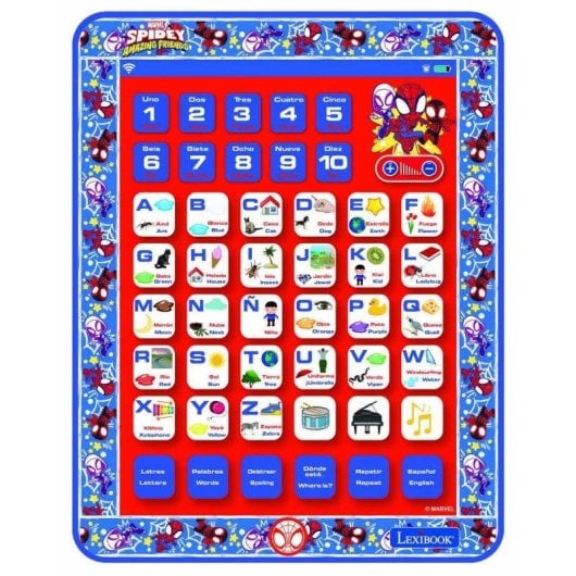 Tableta educativa Lexibook Spider Man táctil bilingüe infantil interactiva