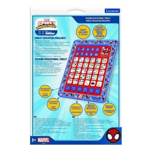 Tableta educativa Lexibook Spider Man táctil bilingüe infantil interactiva