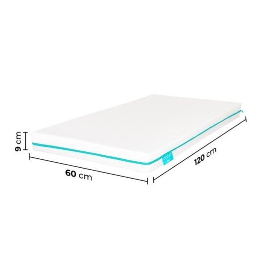 Matelas Flow BabyDream 120x60 cm mousse 25 kg/m3 housse lavable