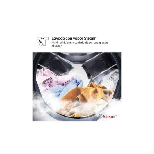 Máquina de Lavar Roupa LG F0P3CYV2E 20 Kg 1000rpm B Inox WiFi IA Vapor