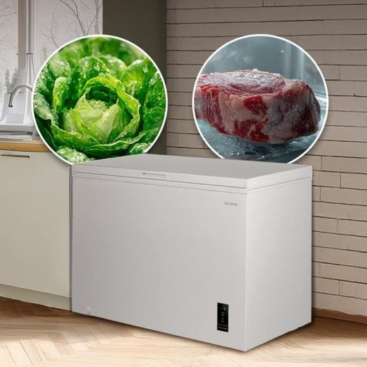 Congelatore Cecotec Bolero CoolMarket Chest 249P 249L Dual Function LED