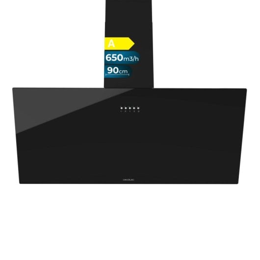 Campana extractora Cecotec Bolero Flux DM 906500 Glass Black Filtrante 90cm LED Filtros carbono