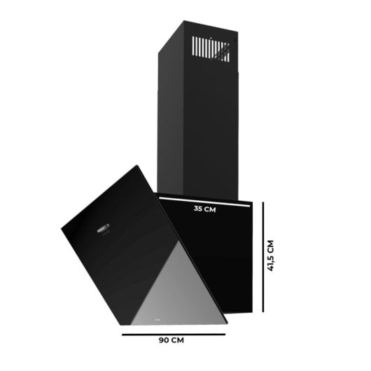 Campana extractora Cecotec Bolero Flux DM 906500 Glass Black Filtrante 90cm LED Filtros carbono