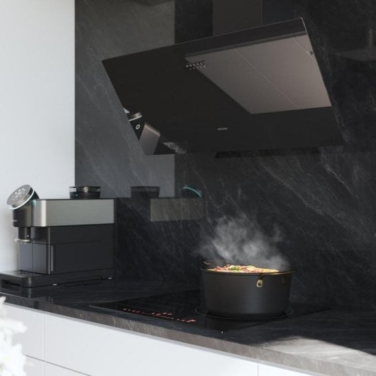 Campana extractora Cecotec Bolero Flux DM 906500 Glass Black Filtrante 90cm LED Filtros carbono
