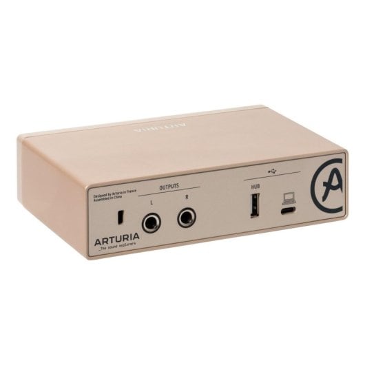 Interface de Áudio Arturia MiniFuse 1 110 dB RMS USB-C Combo XLR TRS Hub MIDI Champagne