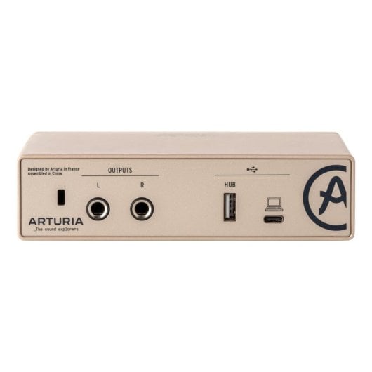 Interface de Áudio Arturia MiniFuse 1 110 dB RMS USB-C Combo XLR TRS Hub MIDI Champagne