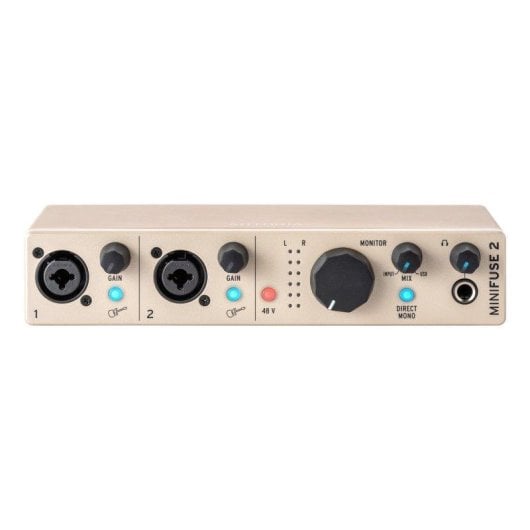 Arturia MiniFuse 2 Interfaz de Audio y MIDI USB Compacta Champagne