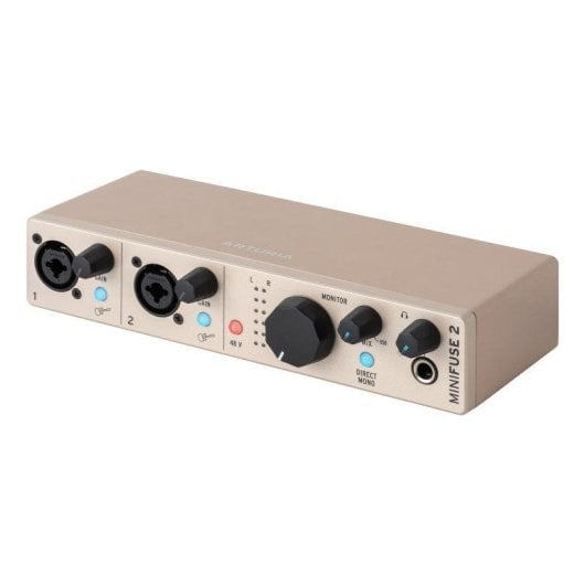 Arturia MiniFuse 2 Interfaz de Audio y MIDI USB Compacta Champagne