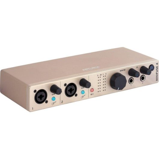 Arturia MiniFuse 4 Interfaz de Audio y MIDI USB Compacta Champagne
