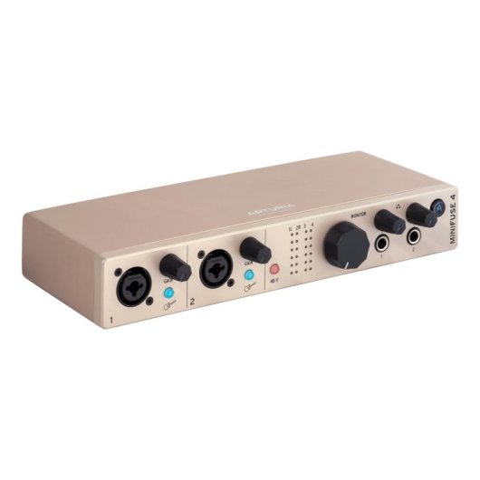 Arturia MiniFuse 4 Interfaz de Audio y MIDI USB Compacta Champagne
