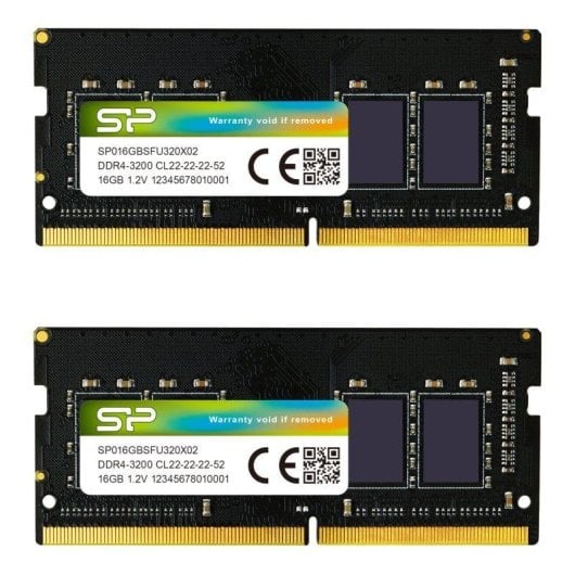 Memoria RAM Silicon Power SP032GBSFU320X22 32GB 2x16GB DDR4 SODIMM 3200MHz CL22 Dual Channel