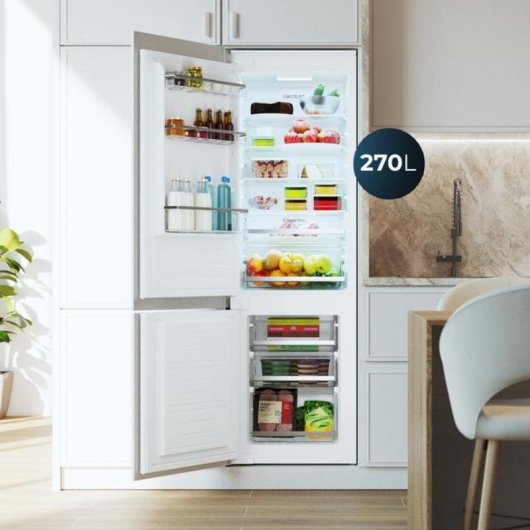 Frigorifero Combi Cecotec Bolero CoolMarket Combi BI-S DF 270 E Defrost 185cm 270L E Bianco