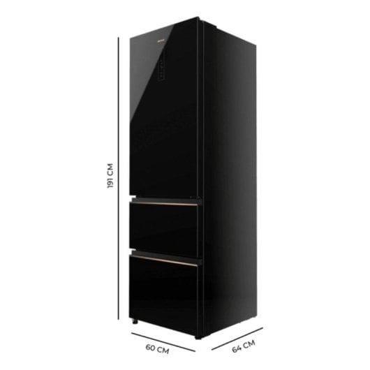 Frigorífico Americano Cecotec 02084 Total No Frost 191cm 401L E Negro Display LED