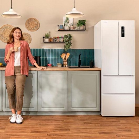 Frigorifero Quattro Porte Cecotec Bolero CoolMarket Combi F2D 400 Total No Frost 191cm 400L E Bianco