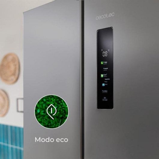 Frigorífico Americano Cecotec Bolero CoolMarket Combi F2D 400 Total No frost 191cm 400L E Gris Cristal