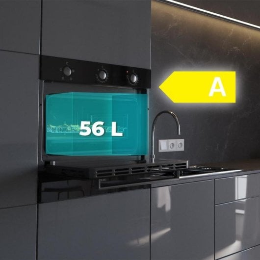 Forno elettrico Cecotec Bolero Hexa C134500 Glass Black 56L Nero Steam Assist