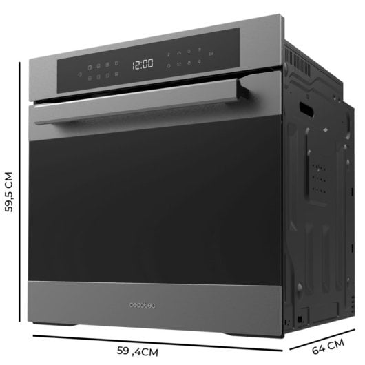 Horno pirolitico Cecotec Bolero Hexa P506000 81L Matt con Airfryer e Pizza Stone XXL