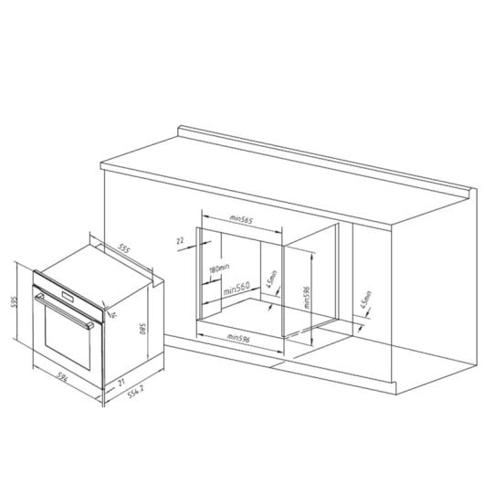 Horno pirolitico Cecotec Bolero Hexa P506000 81L Matt con Airfryer e Pizza Stone XXL