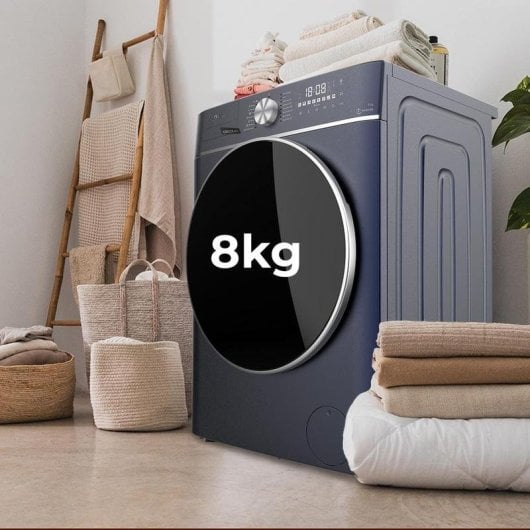 Lavadora Cecotec Bolero DressCode 9800 Inverter Carga Frontal 9kg 1400rpm A Ice Blue SteamMax IA