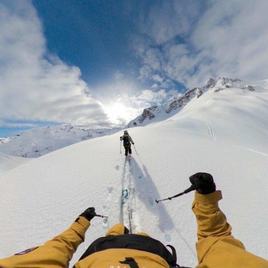 Supporto fotocamera GoPro ASKIM-001 per bastone da sci nero compatibile GoPro