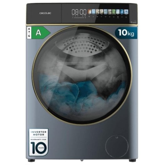Lavadora Cecotec Bolero DressCode 10900 Carga Frontal 10 kg 1400 rpm A Acero Pantalla FullColor Vapor