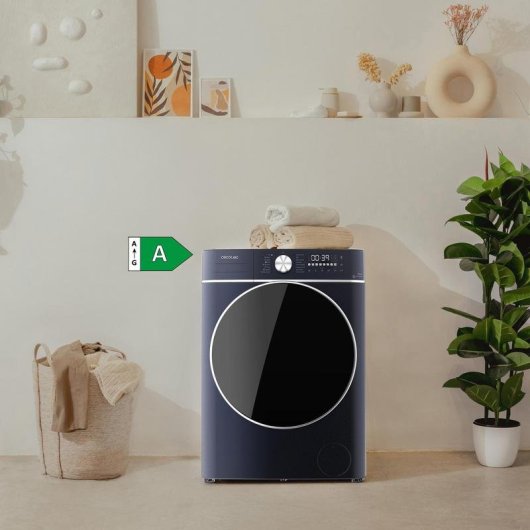 Lavasecadora Cecotec 10kg B Bolero Wash&Dry 10680 Inverter Ice Blue con SteamMax y SpaCare