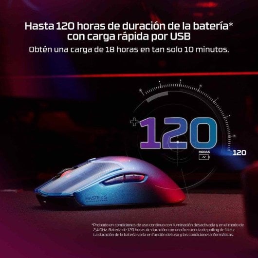 Ratón HyperX Pulsefire Haste 2 S Inalámbrico 26000 DPI Azul Marino RGB Magnesio