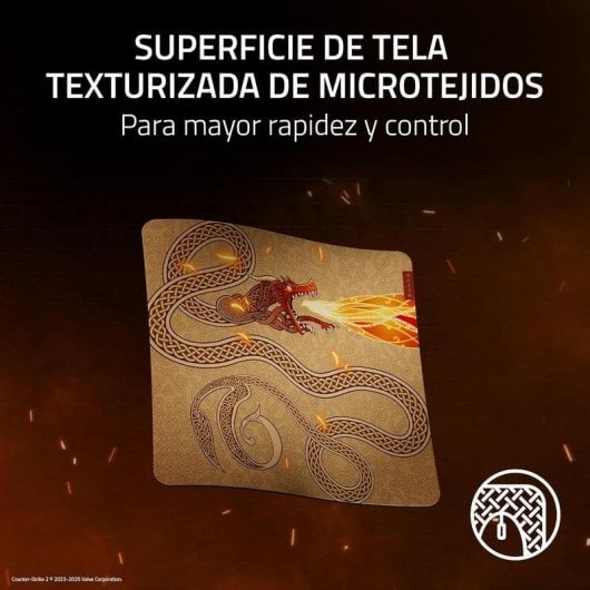 Razer Gigantus V2 L Counter-Strike 2 Dragon Lore Alfombrilla Gaming 450 x 400 x 3 mm